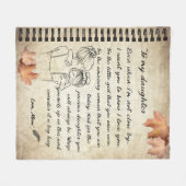 娘ギフト |母から娘への手紙 フリースブランケット (正面(横))