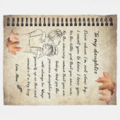 娘ギフト |母から娘への手紙 フリースブランケット (正面(横))