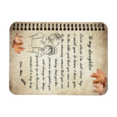 娘ギフト |母から娘への手紙 マグネット (横)