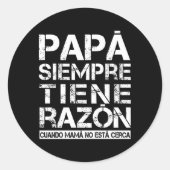 娘スペインの息子の父の日からのパパ ラウンドシール (正面)