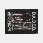 娘デートすること民主党員に対する銃パパ(Ba) フリースブランケット (正面(横))