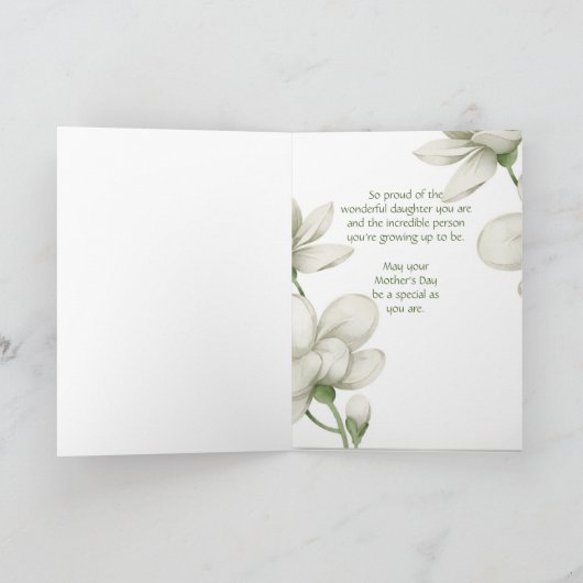 娘ハッピーマザーズデイホワイトフラワーズフローラ シーズンカード (内部)
