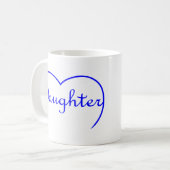 娘ハート（青） コーヒーマグカップ (正面左)