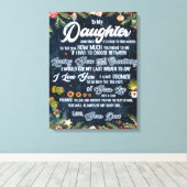 娘パーソナライズされたにパパから手紙が キャンバスプリント (インサイチュ (ウッドフロア))