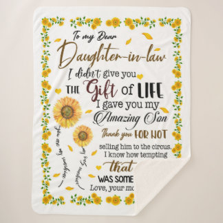 娘パーソナライズされたに義理宛ての手紙 シェルパブランケット