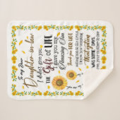 娘パーソナライズされたに義理宛ての手紙 シェルパブランケット (正面(横))