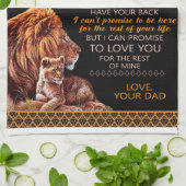 娘パーソナライズされたのライオン毛布へ キッチンタオル (折り畳み)