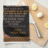 娘パーソナライズされたのライオン毛布へ キッチンタオル (四つ折り)