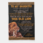 娘パーソナライズされたのライオン毛布へ キッチンタオル (縦)