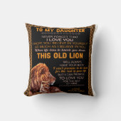 娘パーソナライズされたのライオン毛布へ クッション (正面)