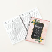 娘パーソナライズされたのレシピはピンク ノートブック (内部)