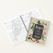 娘パーソナライズされたのレシピ ノートブック (内部)