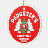 娘パーソナライズされたの写真クリスマスツリー セラミックオーナメント (左)