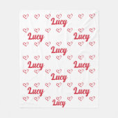 娘パーソナライズされたの名前の毛布 フリースブランケット (正面)