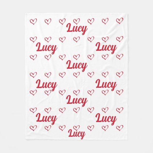 娘パーソナライズされたの名前の毛布 フリースブランケット (正面)