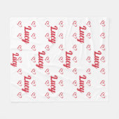 娘パーソナライズされたの名前の毛布 フリースブランケット (正面(横))