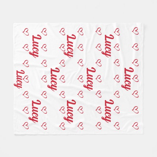 娘パーソナライズされたの名前の毛布 フリースブランケット (正面(横))