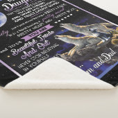 娘パーソナライズされたの母とパパ シェルパブランケット (3/4)