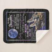 娘パーソナライズされたの母とパパ シェルパブランケット (正面(横))