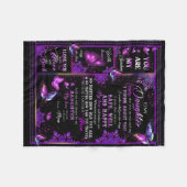 娘パーソナライズされたの毛布に蝶々 フリースブランケット (正面(横))