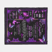 娘パーソナライズされたの毛布に蝶々 フリースブランケット (正面(横))