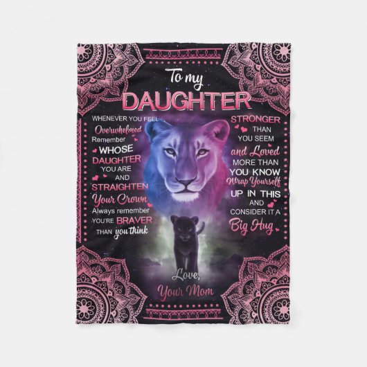 娘パーソナライズされたの毛布に フリースブランケット (正面)