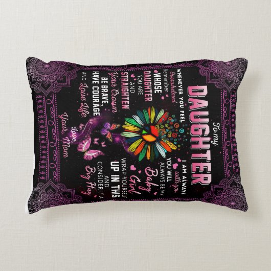 娘パーソナライズされたの蝶の毛布に アクセントクッション (正面)