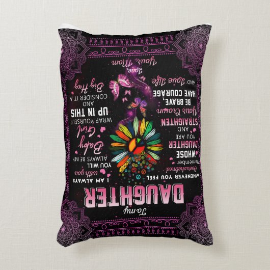 娘パーソナライズされたの蝶の毛布に アクセントクッション (正面(垂直))