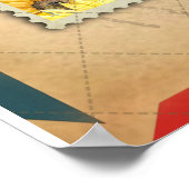 娘パーソナライズされたへのヴィンテージ ポスター (角)