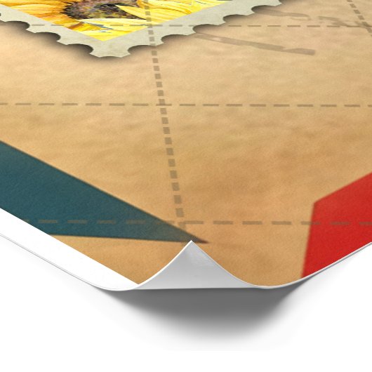 娘パーソナライズされたへのヴィンテージ ポスター (角)