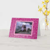 娘パーソナライズされたへの写真ハッピーバースデー カード (黄色い花)