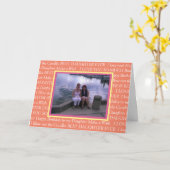 娘パーソナライズされたへの写真ハッピーバースデー カード (黄色い花)