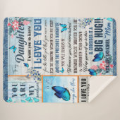 娘パーソナライズされたへの手紙 シェルパブランケット (正面(横))