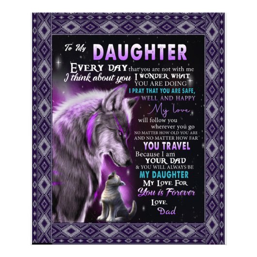 娘パーソナライズされたへの手紙 フォトプリント            (正面)