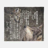 娘パーソナライズされたへの手紙 フリースブランケット (正面(横))