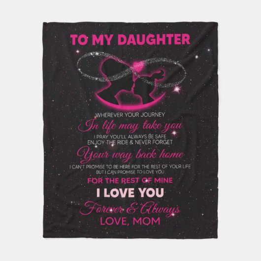 娘パーソナライズされたへの手紙 フリースブランケット (正面)