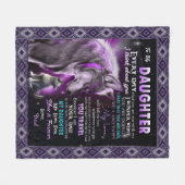 娘パーソナライズされたへの手紙 フリースブランケット (正面(横))