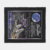 娘パーソナライズされたへの手紙 フリースブランケット (正面(横))