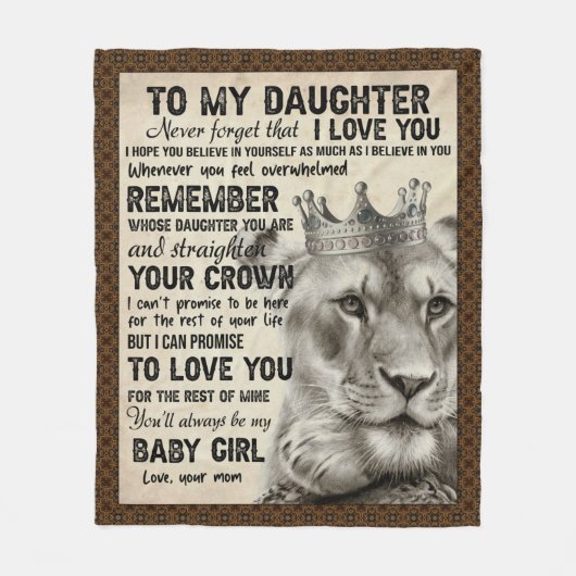 娘パーソナライズされたへの手紙 フリースブランケット (正面)