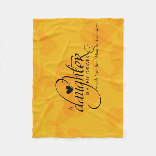 娘パーソナライズされたへの贈り物 フリースブランケット (正面)