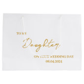 娘パーソナライズされた嫁抱き枕へ ラージペーパーバッグ (裏面)
