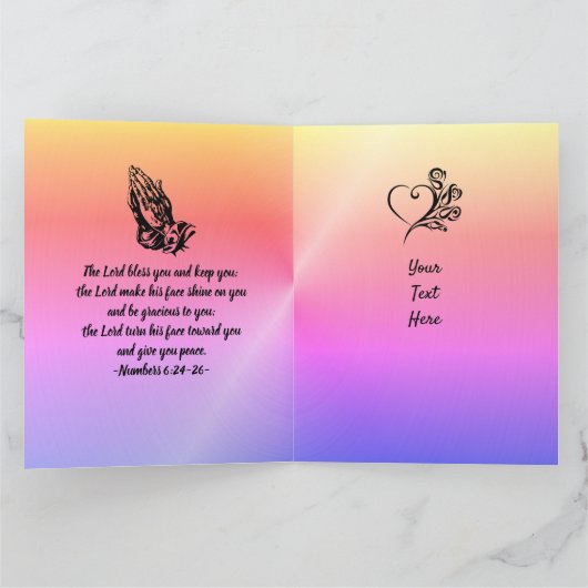 娘パーソナライズされた用クリスチャン誕生日カード カード (内部)