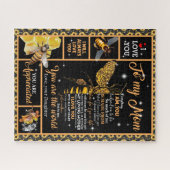 娘パーソナライズされた蜂から母に愛を ジグソーパズル (横)