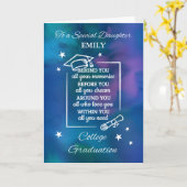 娘パーソナライズカレッジ卒業引用文 カード (黄色い花)