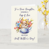 娘ファースト・マザーズ愛と花のカップ カード (黄色い花)