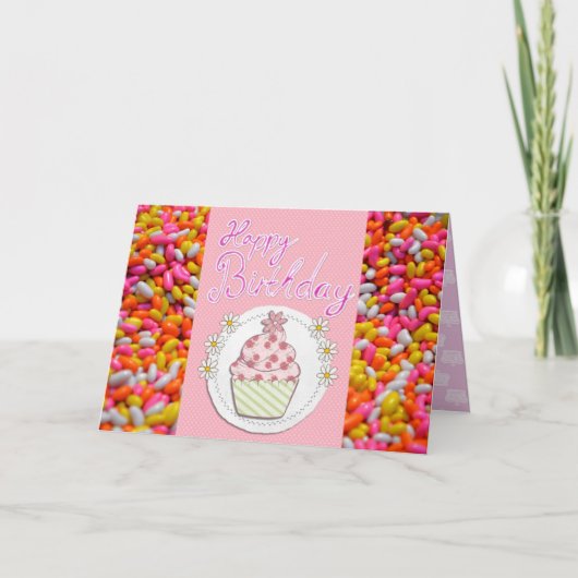 娘プリンセスカップケーキピンクデスティニー デスティニー カード (正面)