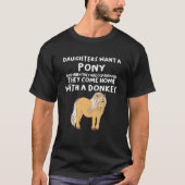 娘ボーイフレンドパパジョーク Tシャツ (正面)