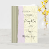 娘モダン幸せな母の日 カード (黄色い花)