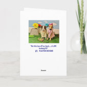 娘ユーモアのある誕生日カード シーズンカード (裏面)