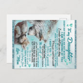 娘ライオン家族へのプレゼント, 娘の誕生日 ポストカード (正面/裏面)